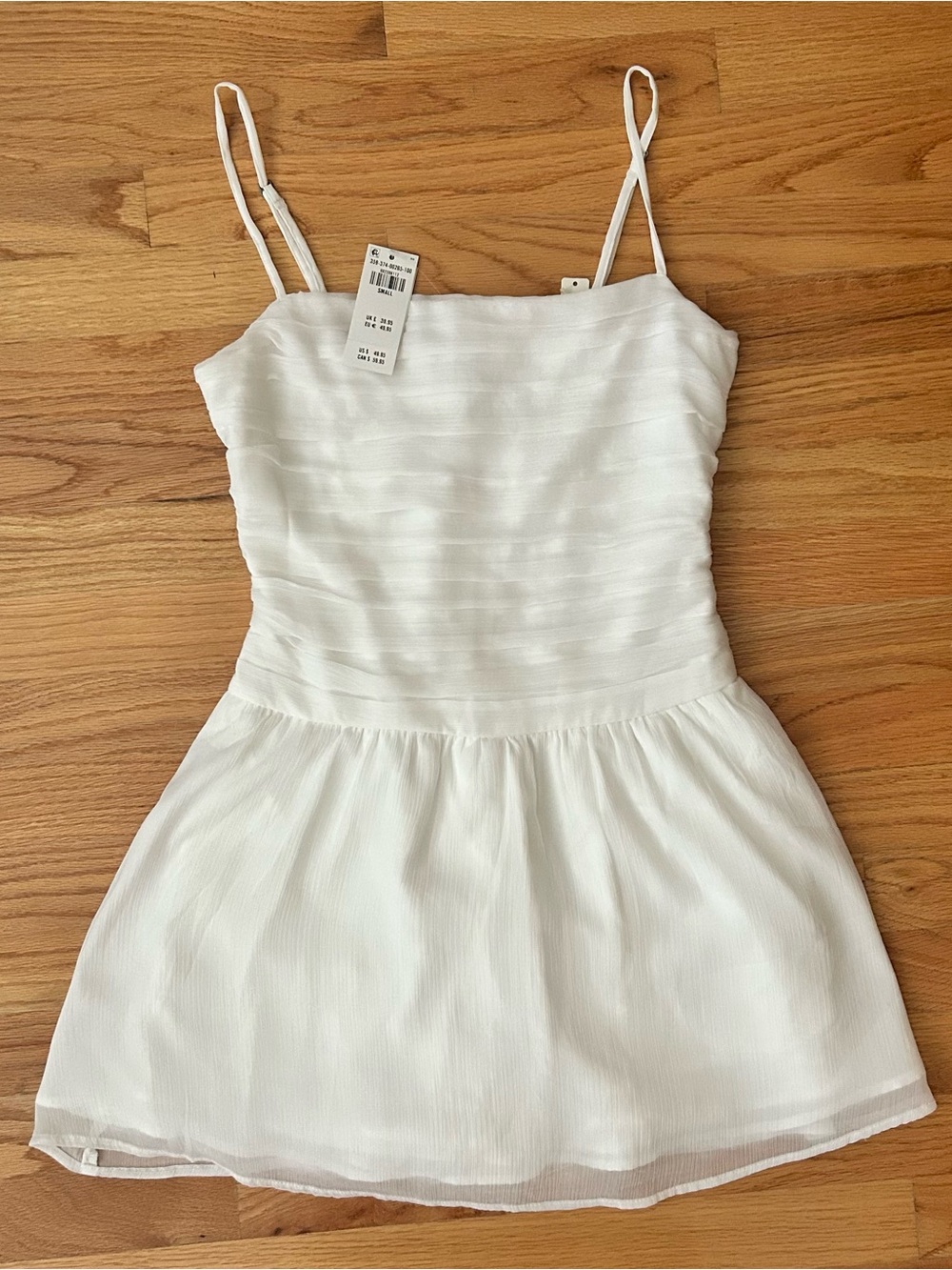 White Hollister Mini Dress with Removable Straps